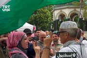 ویدیو | مرد آمریکایی شرکت کننده در تظاهرات همبستگی با غزه مسلمان شد