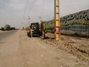در راستای ساماندهی و وضعیت بهبود معابر آرامستانهای اهواز صورت گرفت:  اجرای پروژه ی پیاده روسازی ضلع جنوبی بهشت آباد اهواز