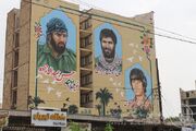 محله پاداد شهراهواز با اجرای نقاشی چهره مبارک سه شهید گرانقدر مزین شد