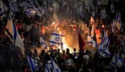 تداوم تظاهرات صهیونیست‌ها علیه نتانیاهو