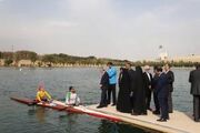 حضور وزیر ورزش و جوانان در کنار دریاچه آزادی محل برگزاری اردوی تیم ملی پاراکانو اعزامی به بازی های پارالمپیک پاریس