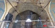 آغاز عمليات مرمت و بازپيرايي بخش‌هايي از مسجد جامع تاريخي نيشابور