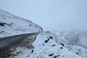 بارش زیبای برف در سپیدان استان فارس (فیلم)
