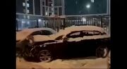 رفتار جنون‌آمیز یک راننده برای پارک خودرو در برف (فیلم)