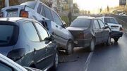 تصادف زنجیره ای در کرمان با ۴ مصدوم و یک فوتی (فیلم)