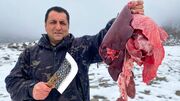 کباب دل و جگر گاو روی زغال به روش آشپز مشهور آذربایجانی (فیلم)