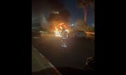 لحظه انفجار یک خودرو در نتانیا - اسرائیل (فیلم)