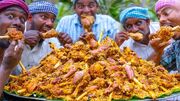 طرز تهیه 25 کیلو چلو ماهیچه توسط آشپزان ماهر هندی (فیلم)