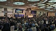 مراسم وداع با پیکر مطهر شهدای خدمت در مصلای امام خمینی«ره» تهران (فیلم و عکس)