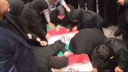 وداع خانواده امیر عبداللهیان با پیکر وزیر خارجه فقید ایران (فیلم)