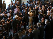 هنرمندان و وزیر ارشاد در مراسم یادبود شهید رئیسی در تالار وحدت