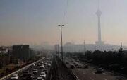 آسمانی ابری و افزایش آلودگی هوای تهران