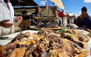 بره بریانی و کباب گوشت غذای خیابانی در مراکش