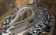 ترافیک سنگین در چالوس و آزاده راه تهران شمال