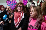 راهپیمایی روز قدس در نیویورک؛ سوزان ساراندون در جمع حامیان فلسطین