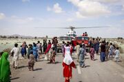 ۷ بالگرد در حال امدادرسانی در جنوب سیستان و بلوچستان