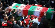 تشییع و خاکسپاری شهدای تازه شناسایی شده در خوزستان