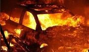 آتش سوزی پژو ۴۰۵ و فوت سه تن در جاده یاسوج _ بابامیدان