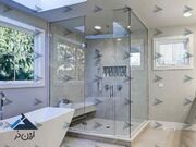 تولید و اجرای پارتیشن های حمام با شیشه های سکوریت