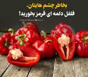 بخاطر چشم هایتان، فلفل دلمه ای قرمز بخورید!