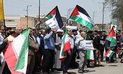 تجمع دانشجویان خوزستانی در محکومیت تعرض به دانشگاهیان حامی فلسطین در آمریکا
