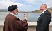 بازدید مشترک روسای جمهور ایران و آذربایجان از سد قیز قلعه‌سی