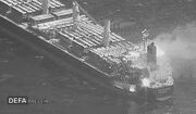 انتشار تصاویری از خسارت وارده به کشتی‌های آمریکایی در حملۀ موشکی ارتش یمن