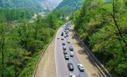 تردد و ترافیک روان خودروها در جاده‌های شمال