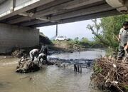 پاکسازی تورهای صیادی غیر مجاز در رودخانه های آستارا