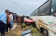 ۳ کشته و ۹ مصدوم در تصادف اتوبوس مسافربری در محور میاندوآب-م...