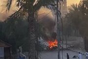 یک خودرو در النصیرات غزه از سوی اشغالگران هدف قرار گرفت+فیلم...
