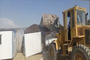 تخریب ۲۱ فقره ساخت‌وساز غیرمجاز در اراضی کشاورزی چهاردانگه - اکون