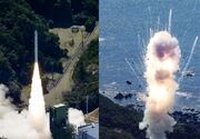انفجار مهیب موشک ماهواره‌بر ژاپنی لحظاتی پس از پرتاب