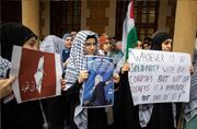 تظاهرات صدها دانشجو در لبنان در حمایت از غزه