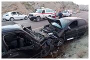 تصادف شدید 3 خودرو حادثه آفرید+ تعداد مصدومان