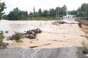 حجم سیلاب در شهرستان زرآباد + فیلم