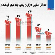 چند کیلو گوشت با حقوق کارگران می‌توان خرید؟ / عکس