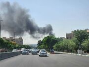 آتش‌سوزی در یک انبار بزرگ در تهران
