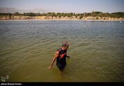 (تصاویر) حال و روز دریاچه آزادی در روز‌های گرم تابستان