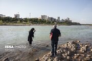 (تصاویر) مسافران نوروزی در کنار رودخانه دز