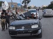 (ویدئو) تردد یک فلسطینی با خودروی منهدم شده!