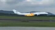 (ویدئو) آتش گرفتن موتور هواپیمای بوئینگ اندونزی