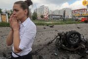 (تصاویر) حمله روسیه به یک کافه در خارکف اوکراین
