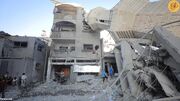 (تصاویر) تخریب یک مسجد در حمله اسرائیل به غزه
