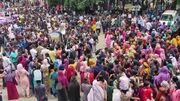 (ویدیو) صدا وسیمای بنگلادش به آتش کشیده شد