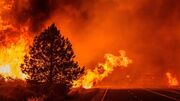 (ویدیو) تصاویر آخرالزمانی از آتش سوزی کالیفرنیا