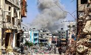 (ویدئو) شهادت ۱۳ نفر در بمباران مدرسه‌ای در شمال غزه