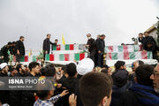 تصویر شهدای خدمت پیش از مراسم تشییع در تهران