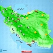 باد و باران‌ در بخش‌هایی از شمال و‌ جنوب کشور