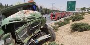 تصادف زنجیره‌ای تانکر سوخت و ۱۰ خودرو در اصفهان+عکس و فیلم